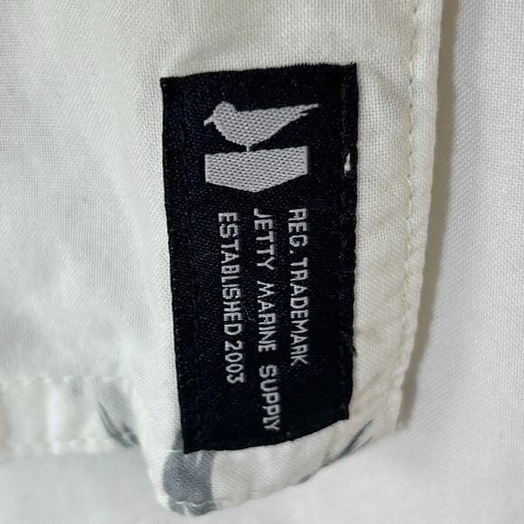 jetty mens xl Dockside Party cotton/viscose floral Hawaiian Style buttonup shirt - Picture 5 of 9